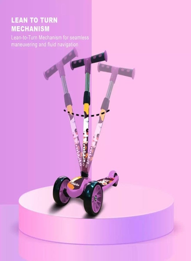 Lacossi Scooter for Kids - Kids Scooter, Skate Scooter, Runner Scooter, Kick Scooter for Kids, Boys, Girls Adjustable Height, Foldable & Weight Capacity 70 kgs with for Indoor and Outdoor (Pink) - Image 4